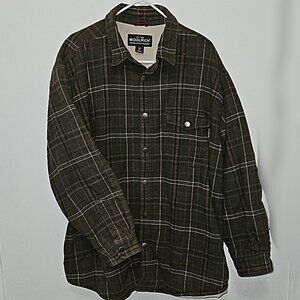 Vintage Woolrich Plaid Shacket Mens Size XXL Fleece Lined
